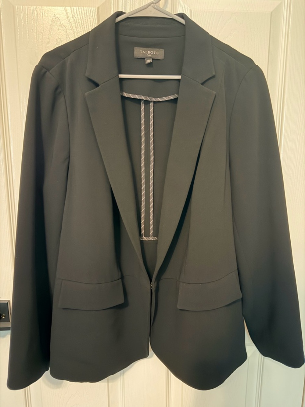 Talbots Plus Black Jacket with Branded Label
